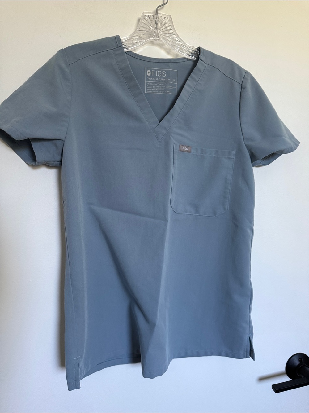 FIGS Womens Scrub Top Dusty Blue